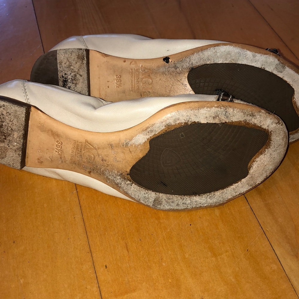 AGL leather flats .  Off white with animal print. - Picture 5 of 5